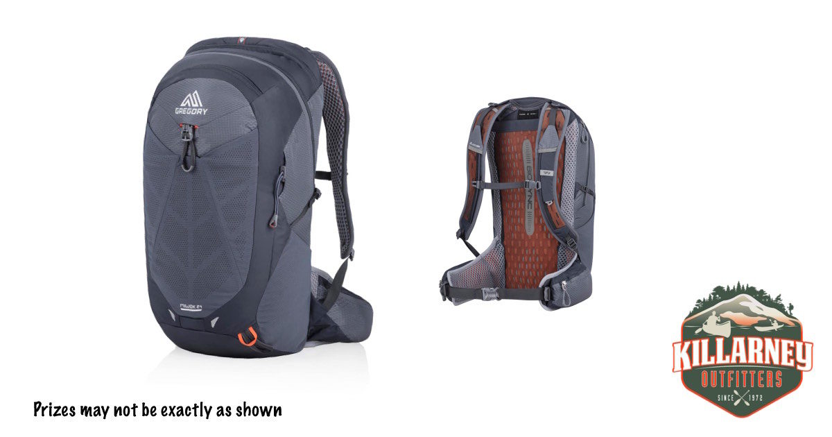 Gregory Miwok- daypack prize from Killarney Outfitters