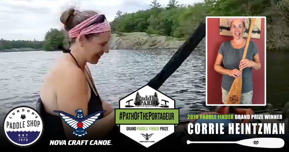#PathOfThePortgeur Grand Paddle Finder Prize Winner NOVA CRAFT CANOE Corrie Heintzman